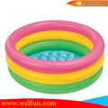 Red, Yellow, and Green Ringed Round Inflatable Baby Swimming Pool 2