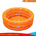 Red, Yellow, and Green Ringed Round Inflatable Baby Swimming Pool 3