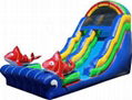 2017 New Design Inflatable Water Slide and Pool with Water Slide Park