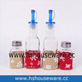 4pcs glass spice set