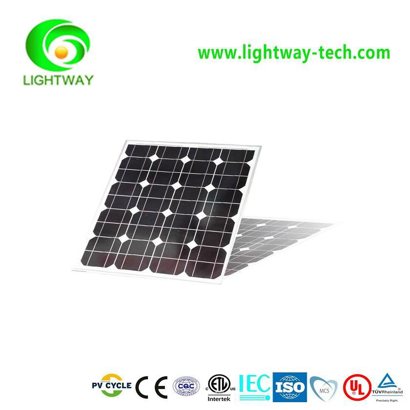 75W Mono crystalline Solar Panel with 18.6V Positive tolerance and CE UL etc Cer