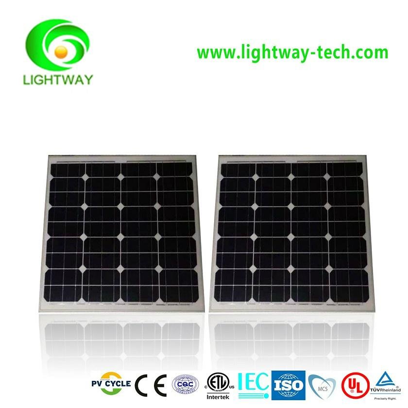 75W Mono crystalline Solar Panel with 18.6V Positive tolerance and CE UL etc Cer 2