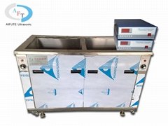 Double grooves ultrasonic cleaning machine