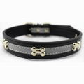 Reflective Leather Dog Collars  1