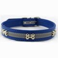 Reflective Leather Dog Collars  2