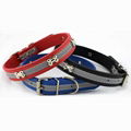 Reflective Leather Dog Collars  3