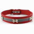 Reflective Leather Dog Collars  4