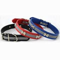 Reflective Leather Dog Collars  5