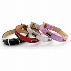 Glitter shining dog collars