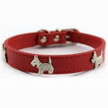 PU dog collars with dog tag accessories  3