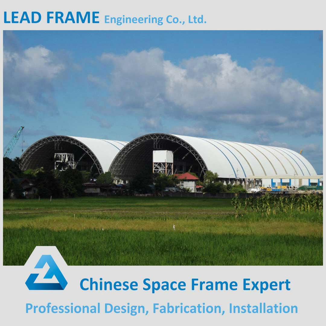 Steel frame barrel coal prefabricated storage sheds 2