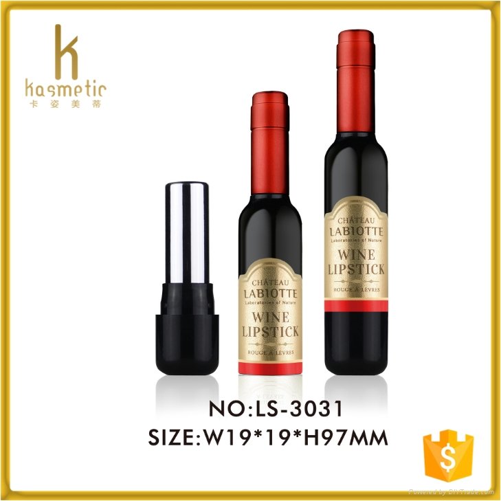 Wine shape private label empty plastic custom lip gloss tube 3
