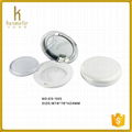 Shinny round with mirror empty compact powder case for cosmetic make up 4