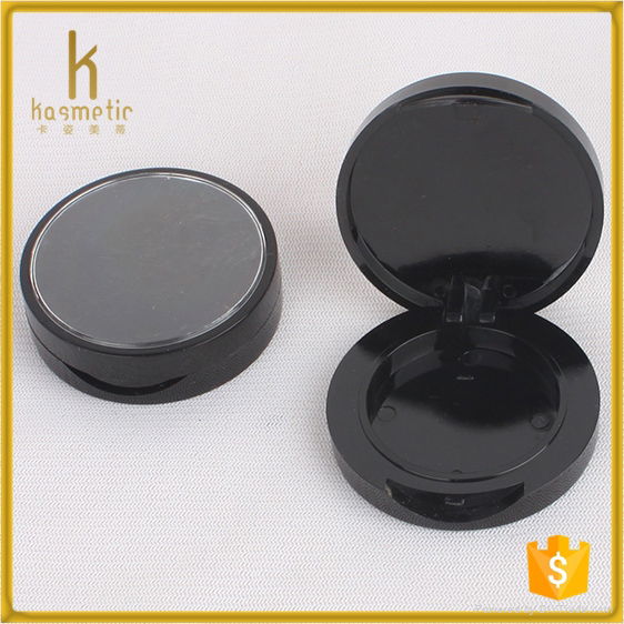 Black empty plastic makeup eyeshadow case for cosmetic packaging