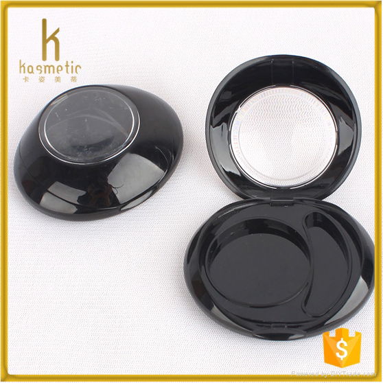 Black empty plastic makeup eyeshadow case for cosmetic packaging 5