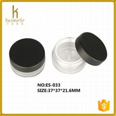 Air tight compact powder jar loose powder case with sifter for makeup