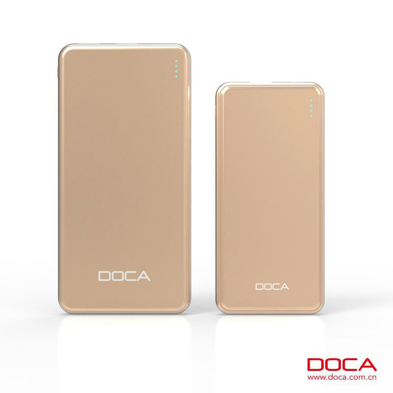 Ultra-slim plus shape D607 powerbank with 10000mah 2