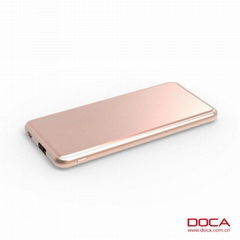 D606 Thin mobile Power Bank 5000mah with USB Cable