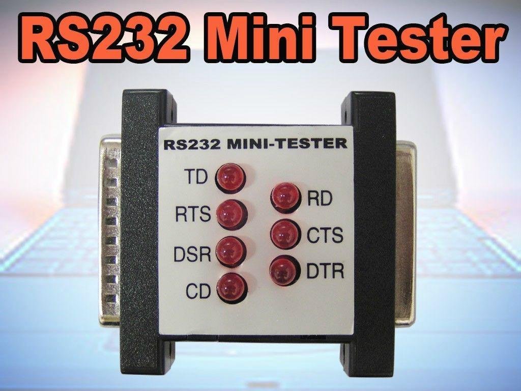 PC RS-232 PC DB-25 LPT Port Male to Female Signal Loopback test Checker Tester