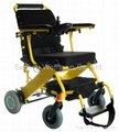 WFT-D07 Foldable Lightweight Lithium Electric Power Wheelchair Yellow 1