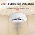 Battery operated standalone wireless smoke leak sensor detector alarm 3