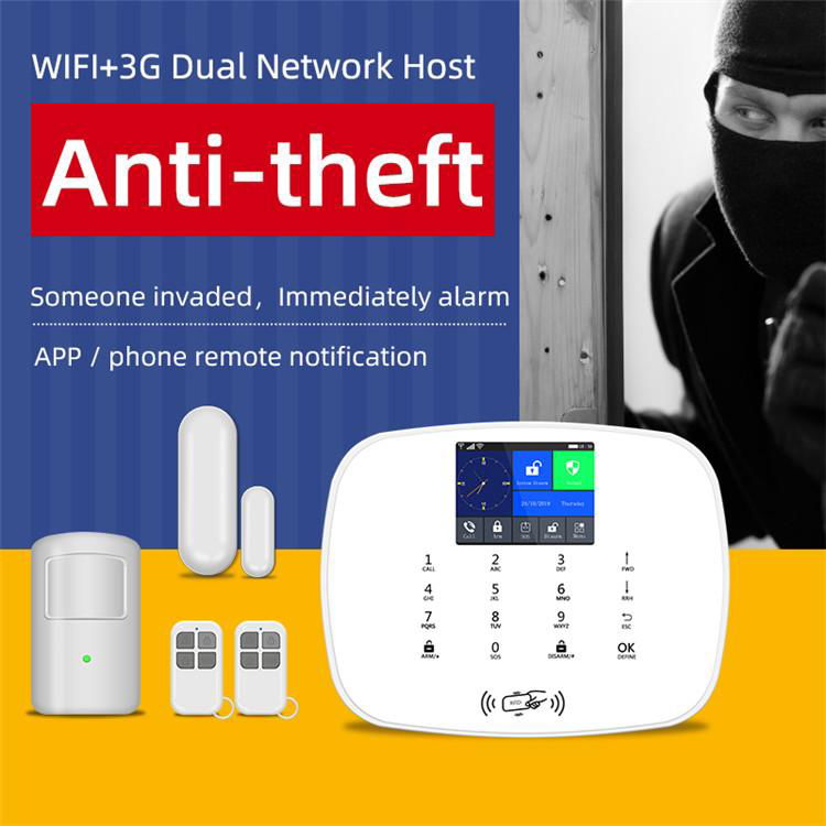 wifi home security alarm wireless gsm 3g dual network alarm systems for home 4