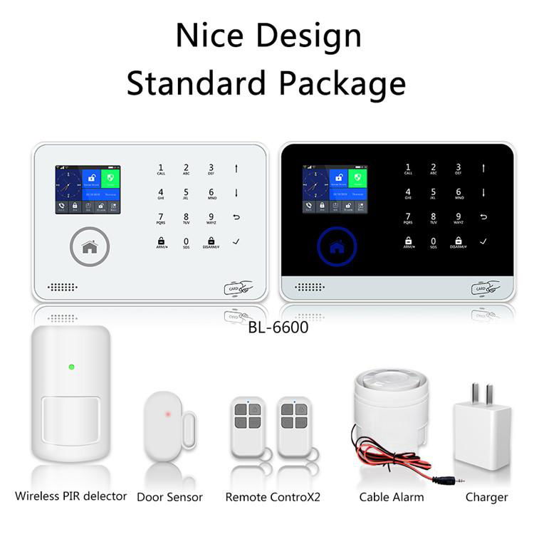 APP control supported wireless WIFI GSM 3G home security alarm system 5