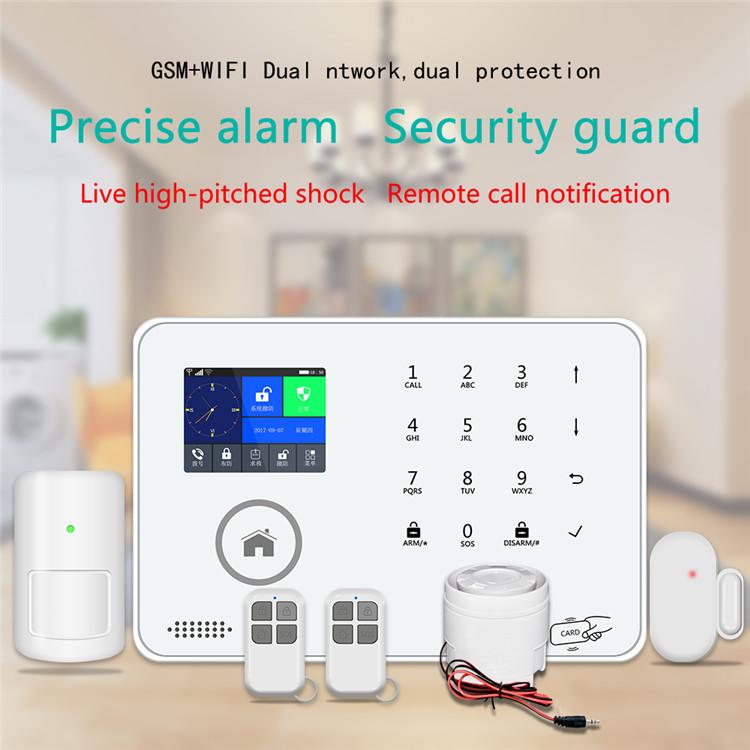 TFT touch screen wireless WIFI GSM 3G home house security alarm systems  2