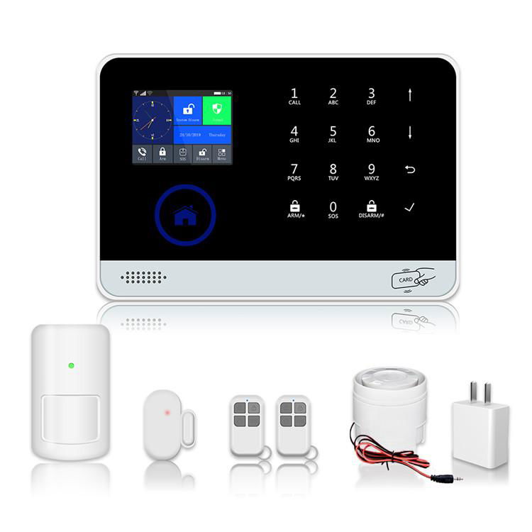 TFT touch screen wireless WIFI GSM 3G home house security alarm systems  4