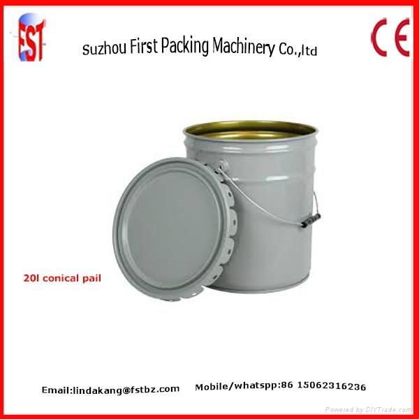 10-25l conical pail tin steel pail can making machine 3