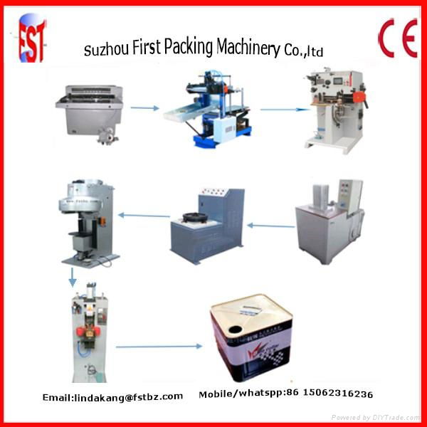 15kg 18l metal tin square oil can making machine line 3