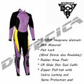 Violet purple with briliant yellow neoprene wetsuit  for women diving
