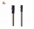 HRC65 4flutes Taiwan Solid Carbide Long Shank Corner Radius End Milll for Steel