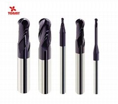 HRC60 2,4flutes Taiwan carbide Long Neck Ball Nose End Mill for steel