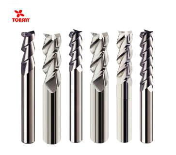 HRC55 2/3flutes Taiwan Carbide Long Flute Square End Mill for Aluminum & Copper 