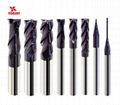 HRC55 2/4flutes Taiwan Solid Carbide for Tough Material Square EndMill for steel 1