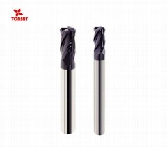 HRC55 4flutes Taiwan Solid Carbide Long Shank Corner Radius End Mill for Steel