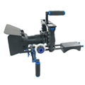 YELANGU DSLR Camera Cage Shoulder Mount Kit With Matte Box and Follow Focus 4