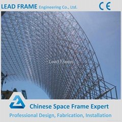long span steel space frame for coal storage