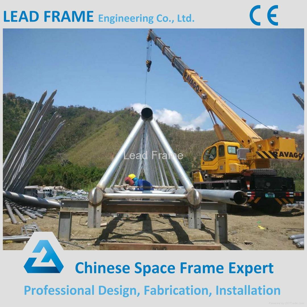 long span steel space frame for coal storage 2