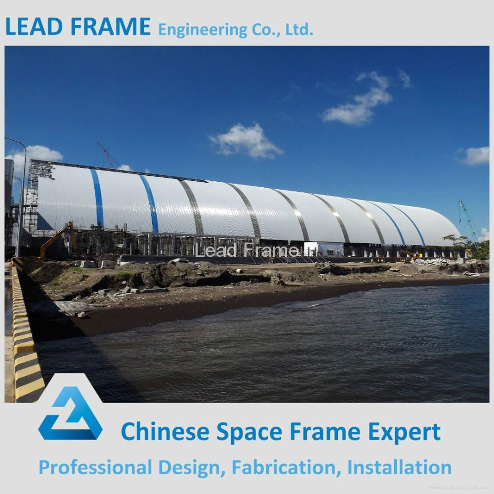 secure steel structure space frame coal shed 2