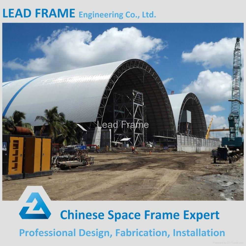 secure steel structure space frame coal shed 3