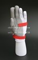 Three fingers cut resistant gloves with textile strap