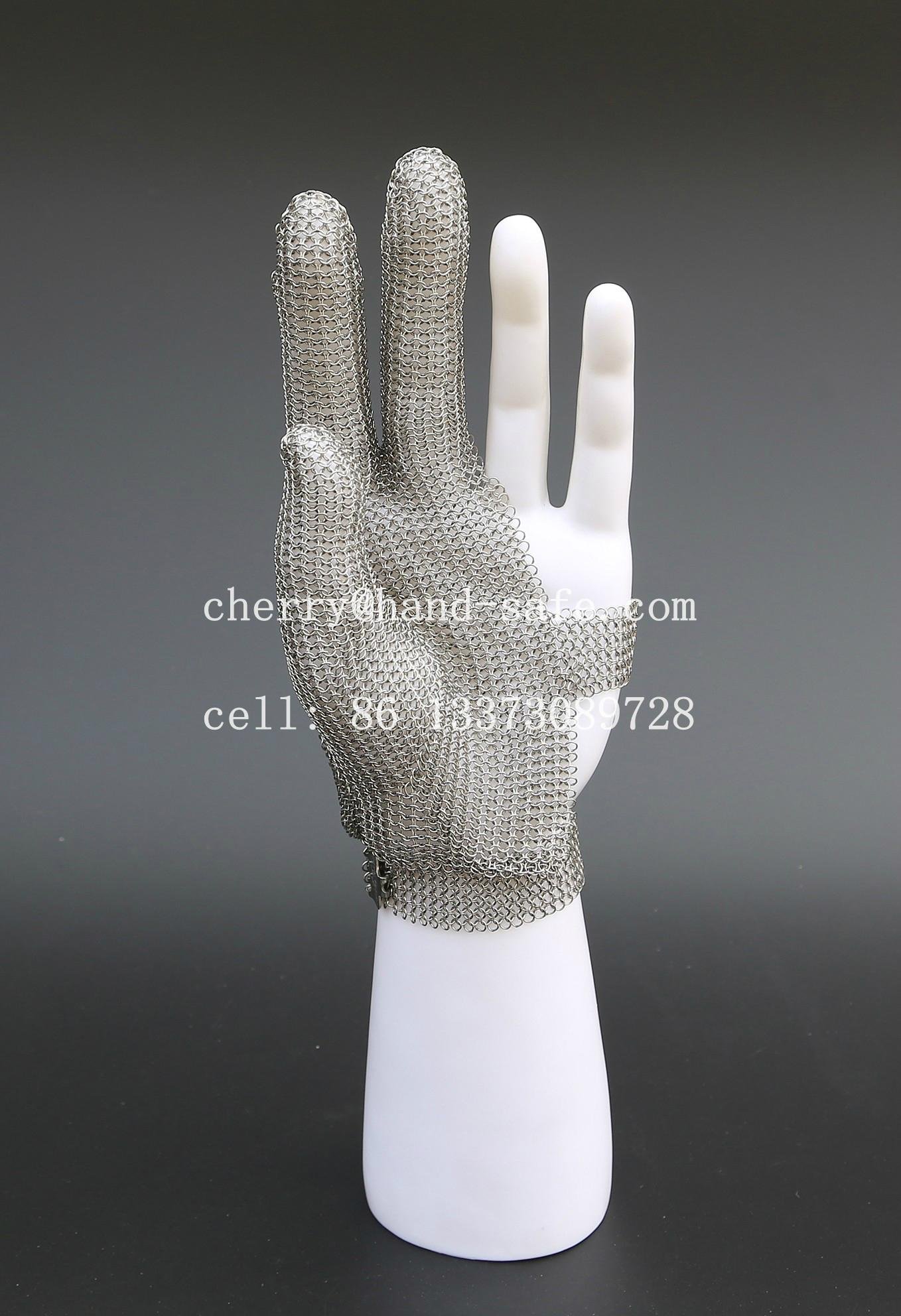 Ring Mesh Three Fingers Cut Resistant Gloves
