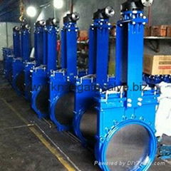 Wafer Lug Type Big Size Knife Gate Valve Ductile Iron Ggg40 Dn600 Pn10 Bi-Direct