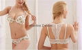 2016 Wholesale new design white sexy panty bra sets 1