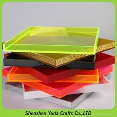 custom square lucite tray color acrylic tray wholesale 