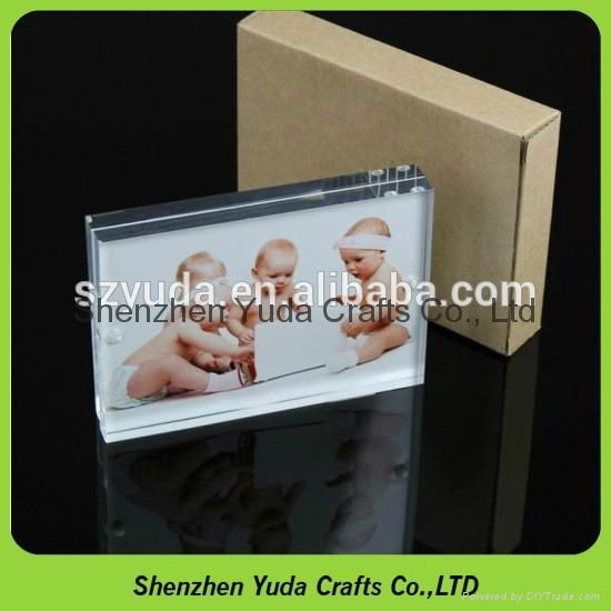 Acrylic photo frame block clear lucite photo display  2