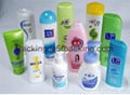 Plastic Self-adhesive Printed Labels in Cosmetics Bottle