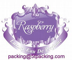 Raspberry Purple Embossed Luxury Perfume Bottle Labels